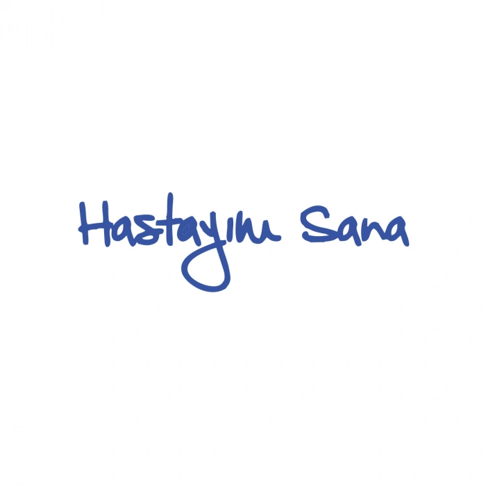 Hastayım Sana Araba Sticker 17x17 Cm Mavi
