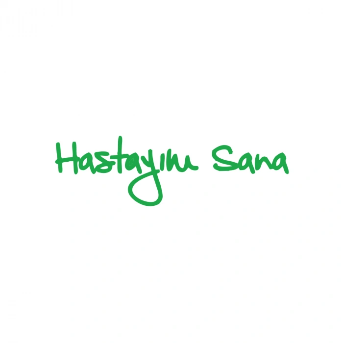 Hastayım Sana Araba Sticker 17x17 Cm Yeşil