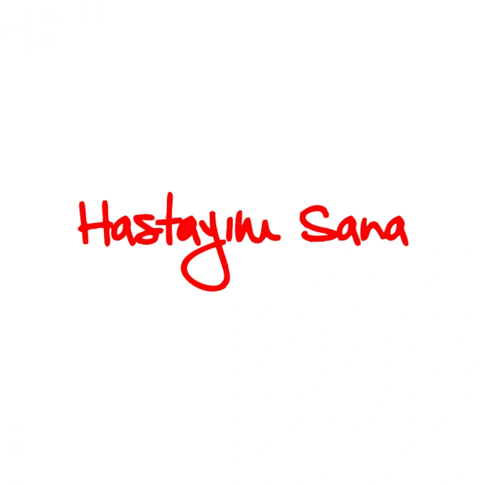 Hastayım Sana Araba Sticker 17x17 Cm Kırmızı