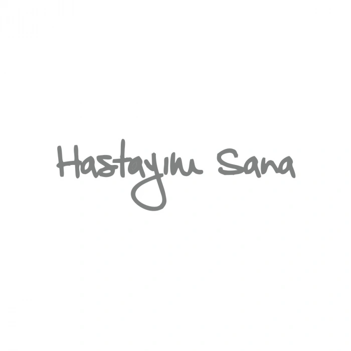 Hastayım Sana Araba Sticker 17x17 Cm Gri