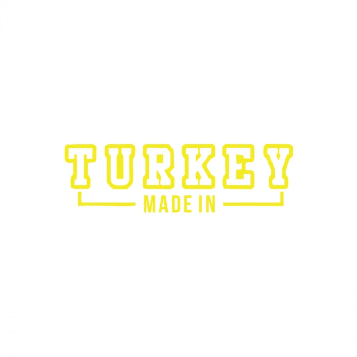 Made In Turkey Araba Sticker 17x17 Cm Sarı