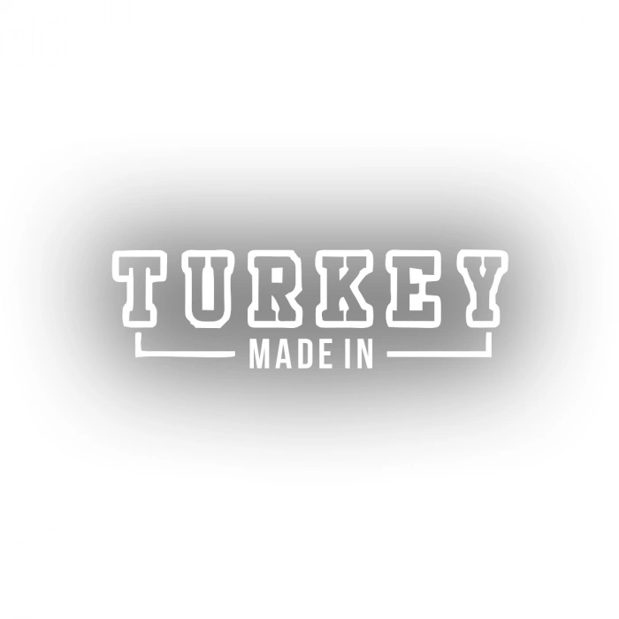 Made In Turkey Araba Sticker 17x17 Cm Beyaz
