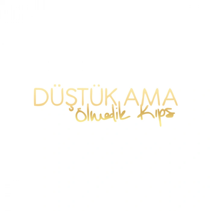 Düştük Ama Ölmedik Kıps Araba Sticker 17x17 Cm Gold