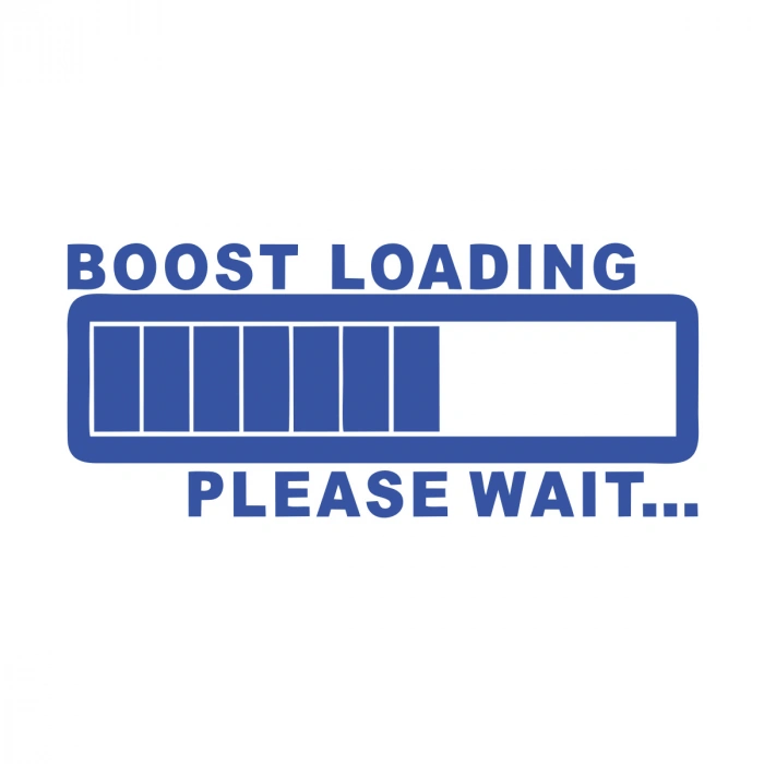 Boost Loading Araba Sticker 17x17 Cm Mavi