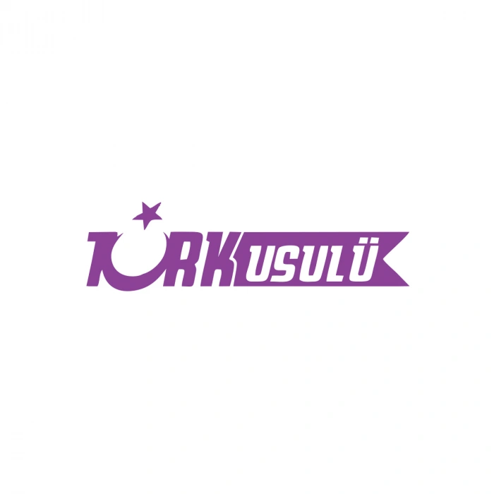 Türk Usulü Araba Sticker 17x17 Cm Mor