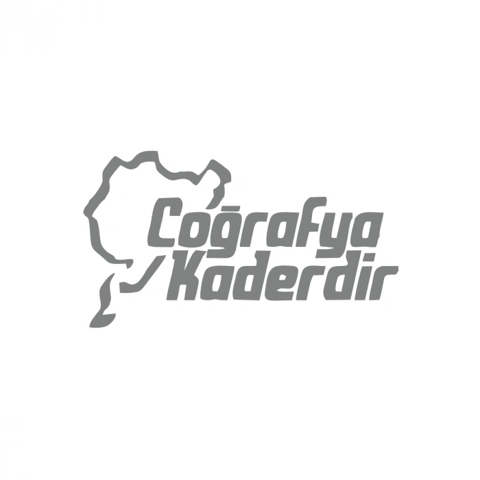 Coğrafya Kaderdir Araba Sticker  17x17 Cm Gri