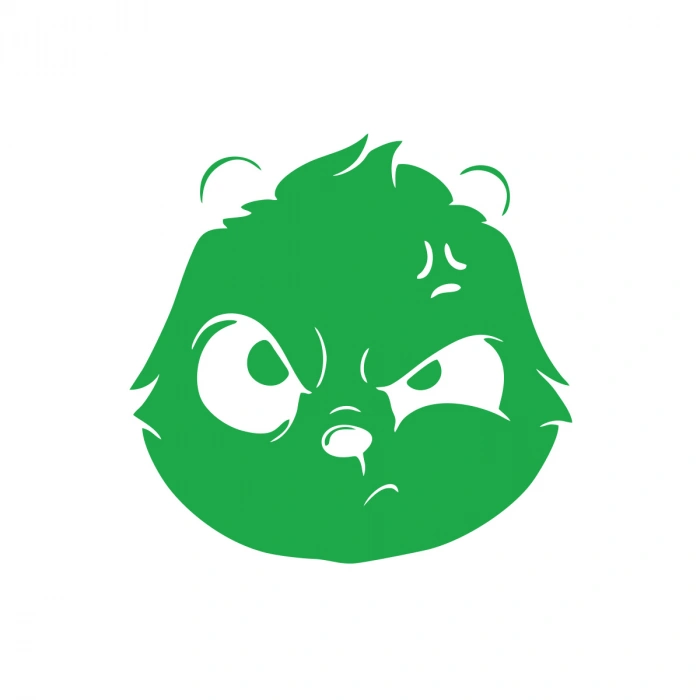 Kızgın Panda Araba Sticker 17x17 Cm Yeşil