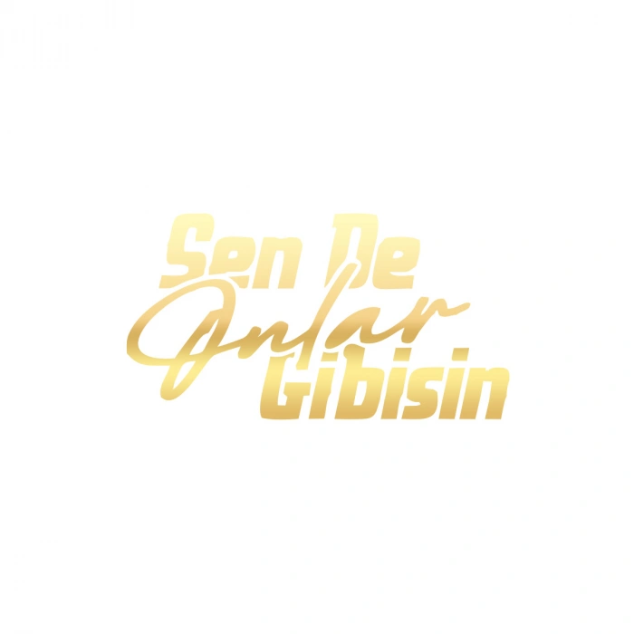 Sen de Onlar Gibisin Araba Sticker 17x17 Cm Gold
