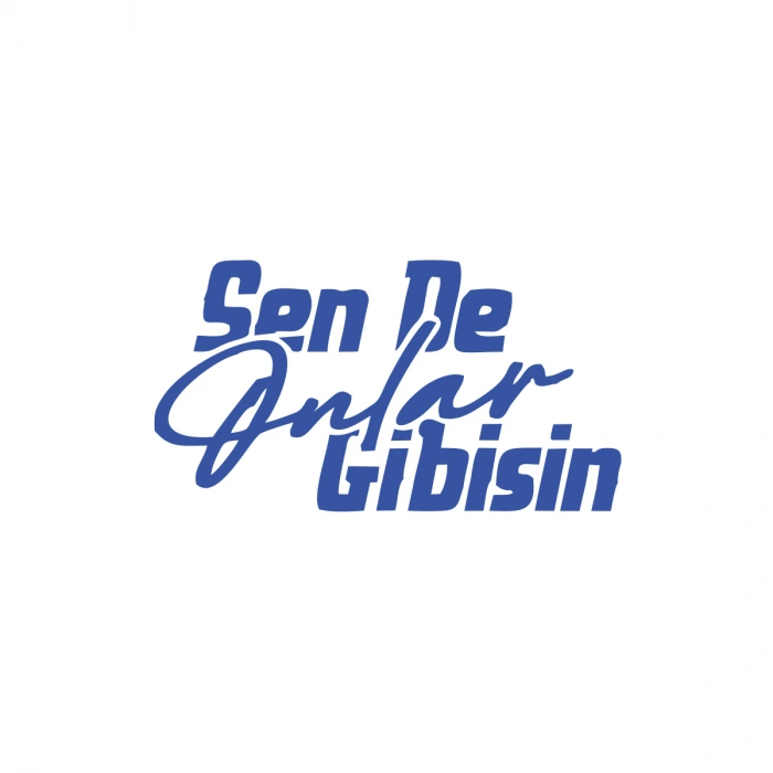 Sen de Onlar Gibisin Araba Sticker 17x17 Cm Mavi