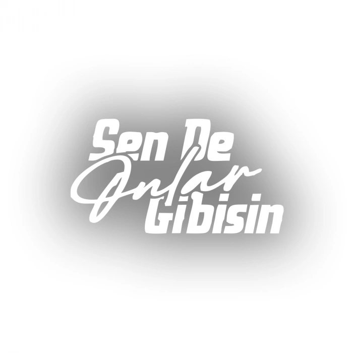 Sen de Onlar Gibisin Araba Sticker 17x17 Cm Beyaz