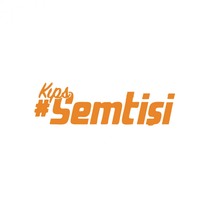 Kıps Semt İşi Araba Sticker 17x17 Cm Turuncu
