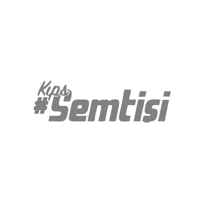 Kıps Semt İşi Araba Sticker 17x17 Cm Gri