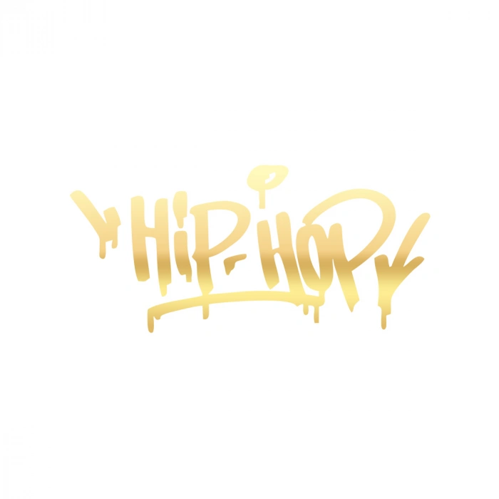 Graffiti Hiphop Araba Sticker 17x17 Cm Gold