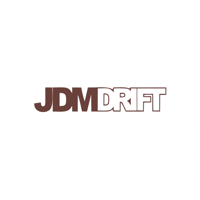 JDM Drift Araba Sticker 17x17 Cm Kahverengi
