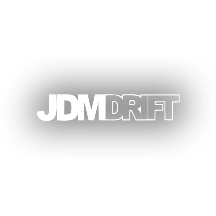 JDM Drift Araba Sticker 17x17 Cm Beyaz