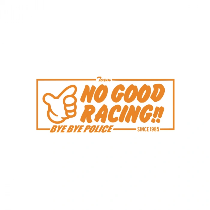 No Good Racing Araba Sticker 17x17 Cm Turuncu
