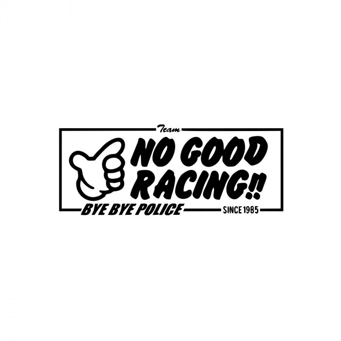 No Good Racing Araba Sticker 17x17 Cm Siyah