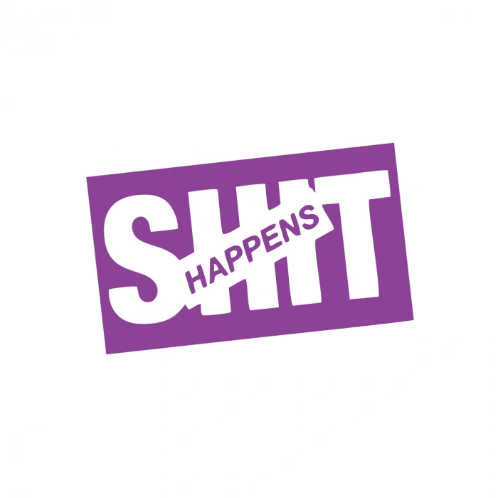 Happens Araba Sticker 17x17 Cm Mor