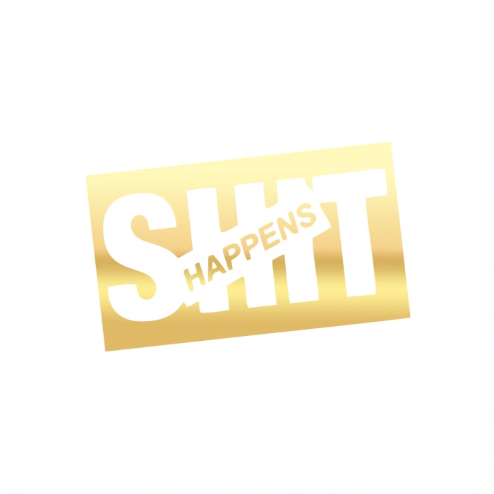 Happens Araba Sticker 17x17 Cm Gold