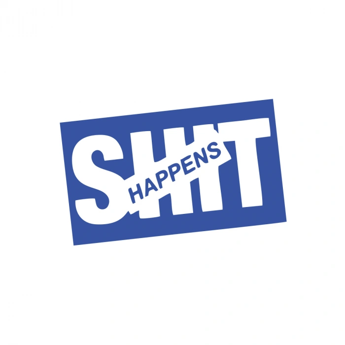 Happens Araba Sticker 17x17 Cm Mavi