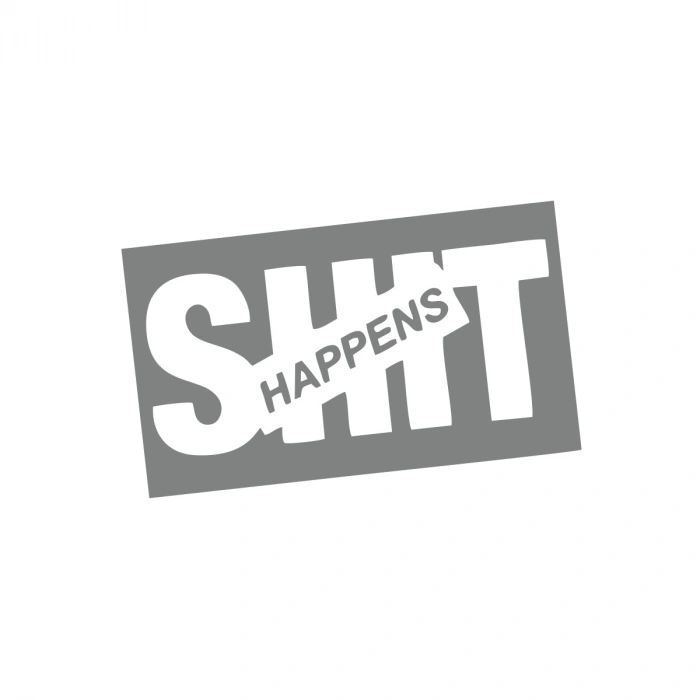 Happens Araba Sticker 17x17 Cm Gri