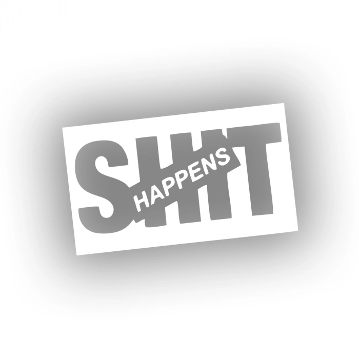 Happens Araba Sticker 17x17 Cm Beyaz