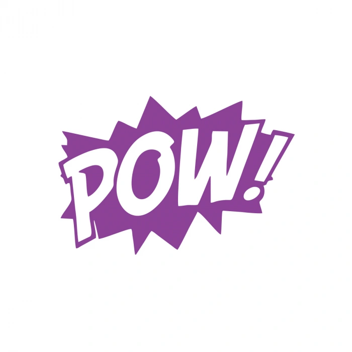 Pow Araba Sticker 17x17 Cm Mor