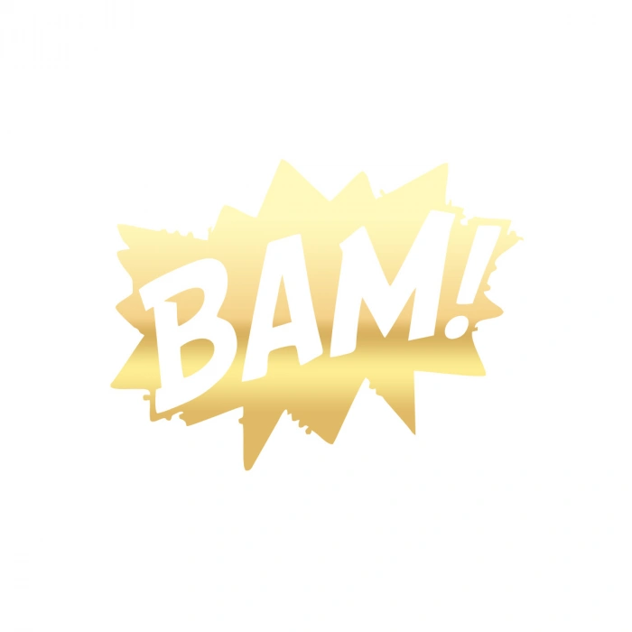 Bam Araba Sticker 17x17 Cm Gold