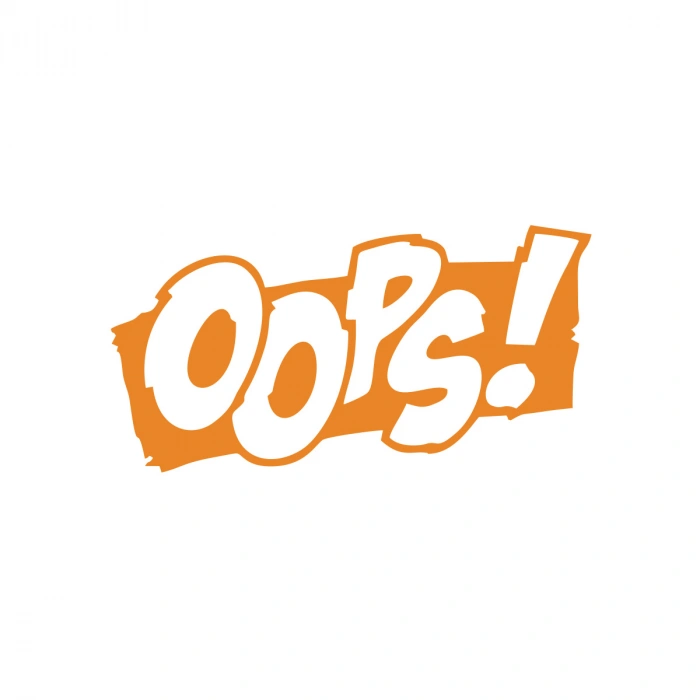 Oops Araba Sticker 17x17 Cm Turuncu