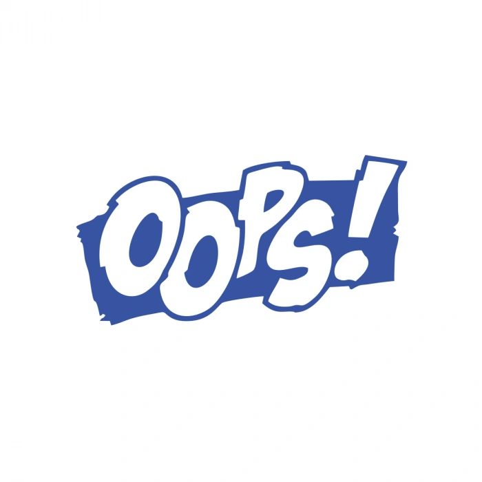 Oops Araba Sticker 17x17 Cm Mavi