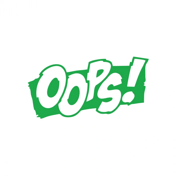 Oops Araba Sticker 17x17 Cm Yeşil