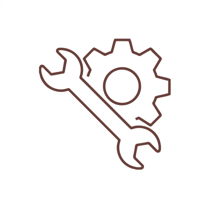 Mekanik Araba Sticker 17x17 Cm Kahverengi