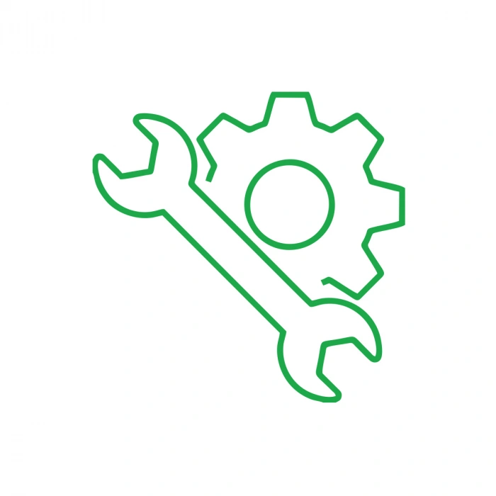 Mekanik Araba Sticker 17x17 Cm Yeşil