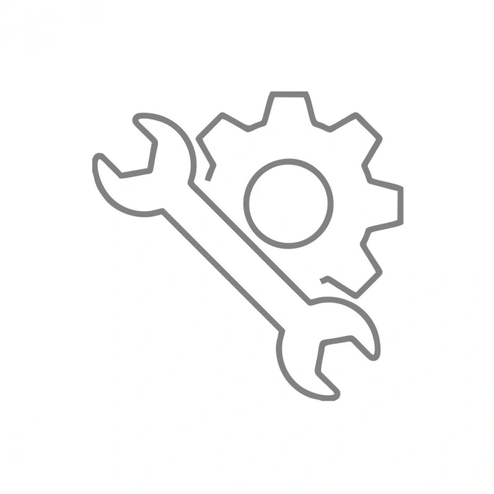 Mekanik Araba Sticker 17x17 Cm Gri