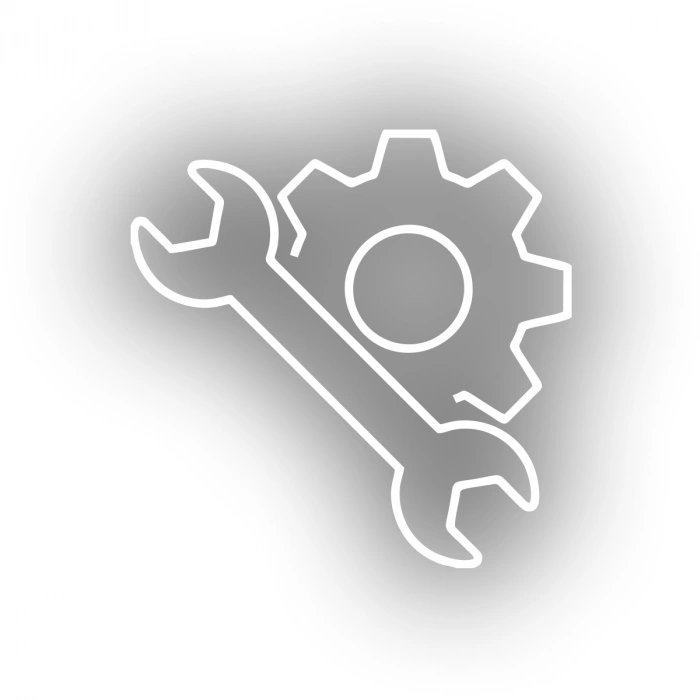 Mekanik Araba Sticker 17x17 Cm Beyaz