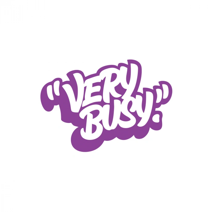 Very Busy Araba Sticker 17x17 Cm Mor