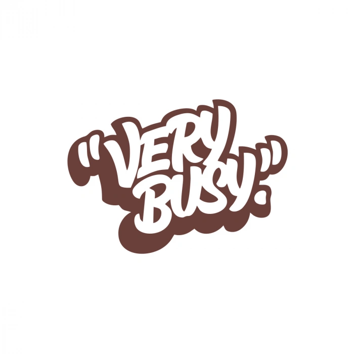 Very Busy Araba Sticker 17x17 Cm Kahverengi