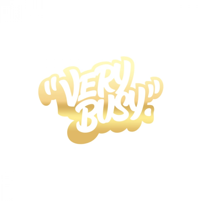 Very Busy Araba Sticker 17x17 Cm Gold
