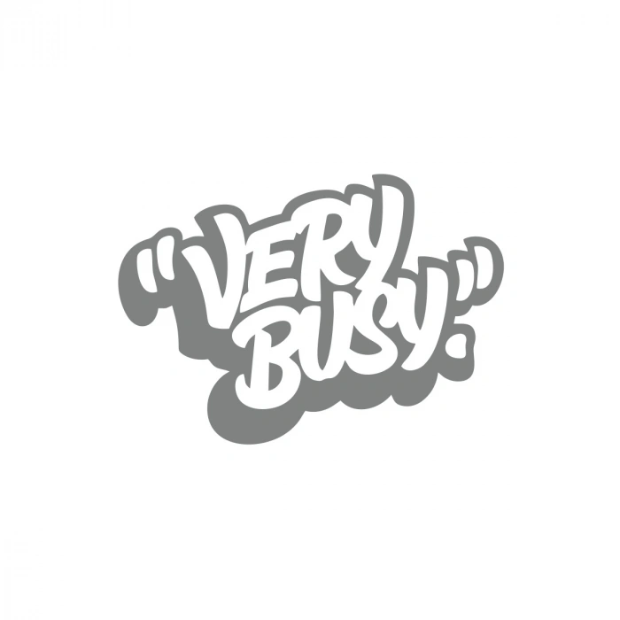 Very Busy Araba Sticker 17x17 Cm Gri