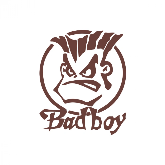 Bad Boy Araba Sticker 17x17 Cm Kahverengi