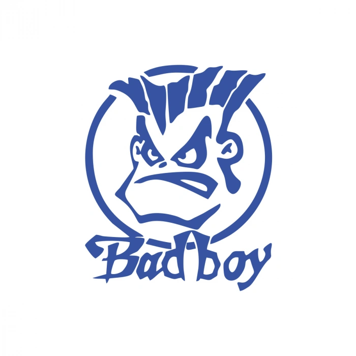Bad Boy Araba Sticker 17x17 Cm Mavi