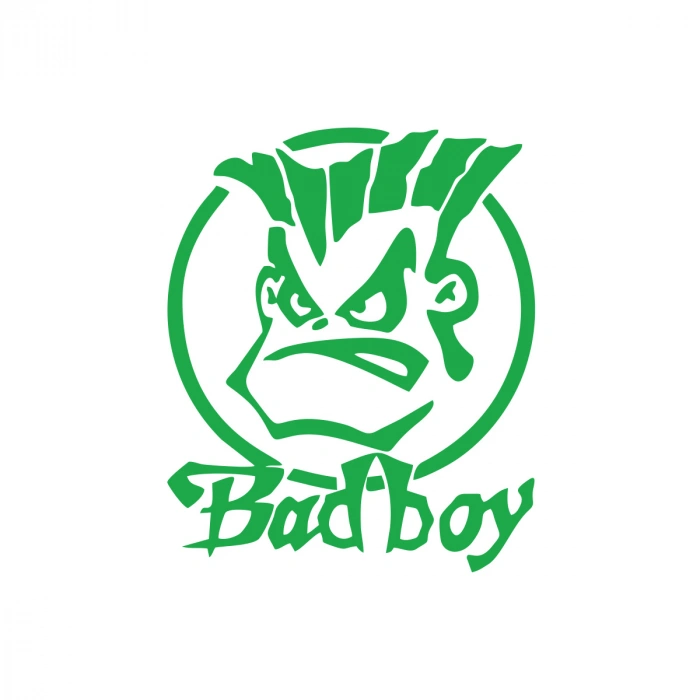 Bad Boy Araba Sticker 17x17 Cm Yeşil