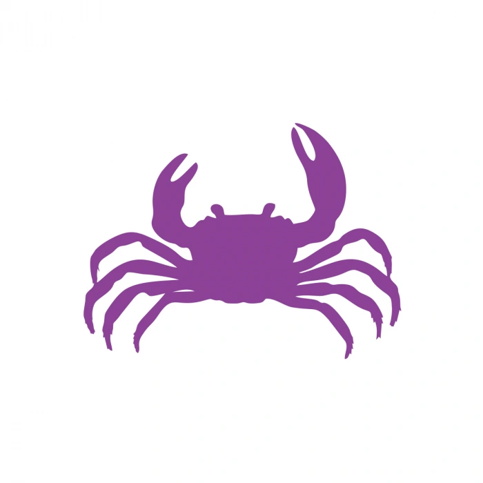 Yengeç Araba Sticker 17x17 Cm Mor