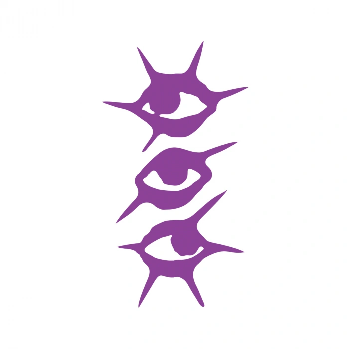 Gözler Araba Sticker 17x17 Cm Mor