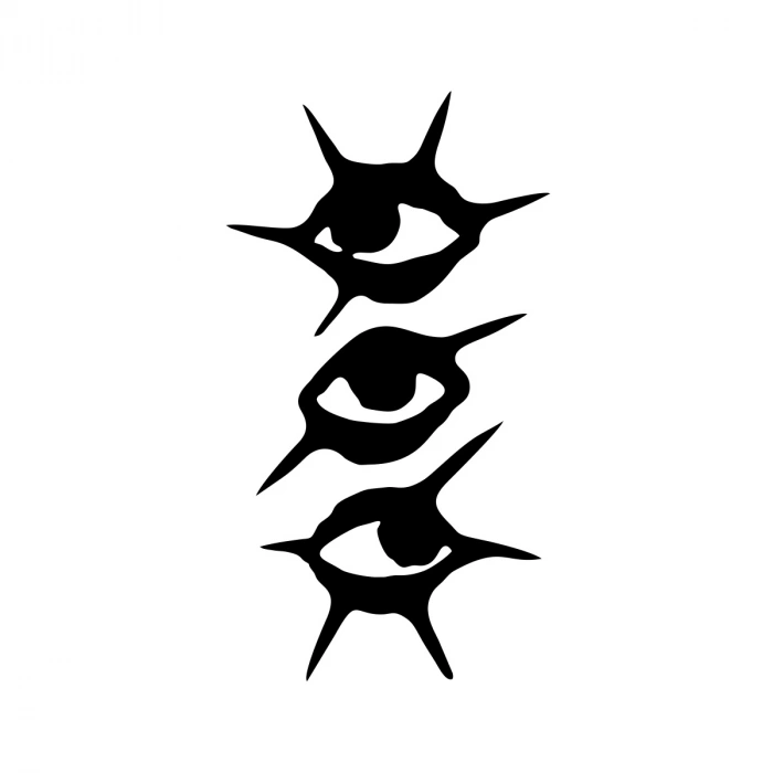 Gözler Araba Sticker 17x17 Cm Siyah