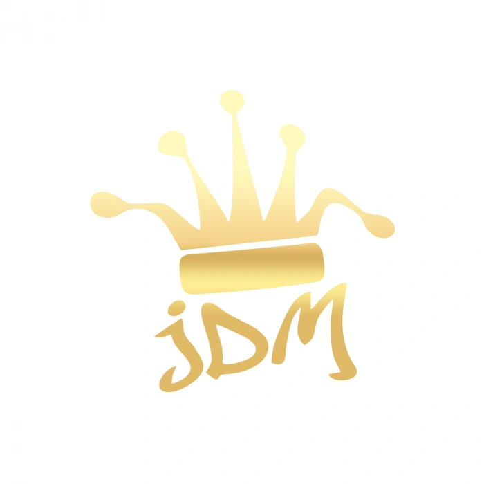 JDM Kral Tacı Araba Sticker 17x17 Cm Gold