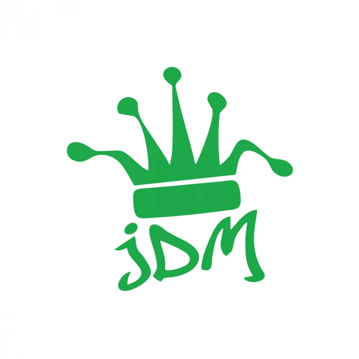 JDM Kral Tacı Araba Sticker 17x17 Cm Yeşil
