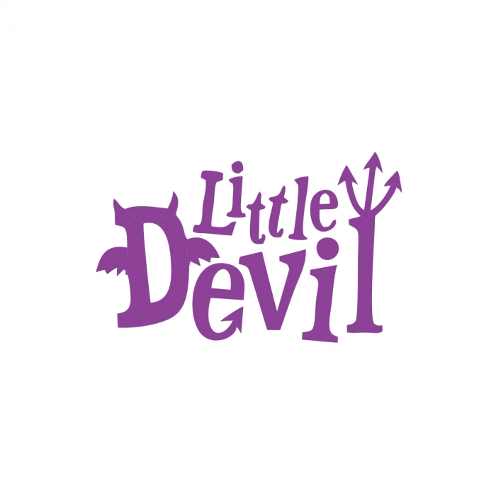Little Devil Araba Sticker 17x17 Cm Mor