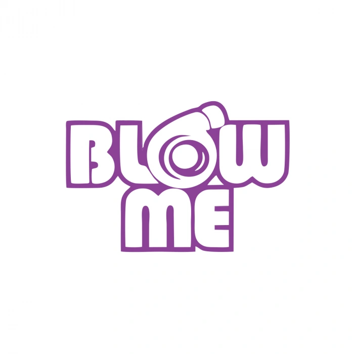 Blow Me Araba Sticker 17x17 Cm Mor