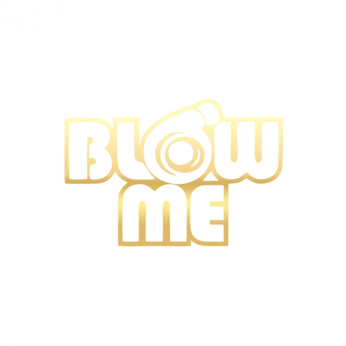 Blow Me Araba Sticker 17x17 Cm Gold